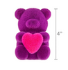 Valentine's Day 4in Small Flocked Purple Bear Decor Figure by Way To Celebrate New