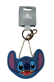 Disney Parks Stitch Blue Silicone Coin Purse Keychain New With Tag