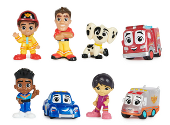 Disney Junior Firebuds, Lil Buds 8 Collectible Toy Figures & Stickers New w Tag