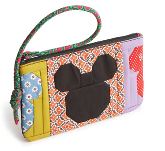 Vera Bradley Disney Knotted Wristlet Mickey Mouse Patchwork New With Tag
