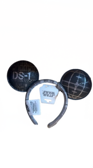 Disney Parks 2026 Star Wars Death Star Mickey Ear Adult Headband New with Tags