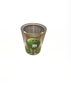 M&M's World Green Character Poses Shot Glass New