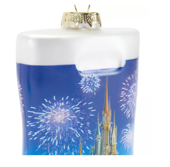 Disney Parks Shopping Bag Glass Christmas Ornament New with Tag