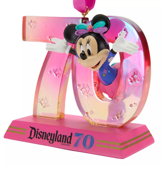 Disney Disneyland 70th Anniversary Minnie Figural Christmas Ornament New w Box