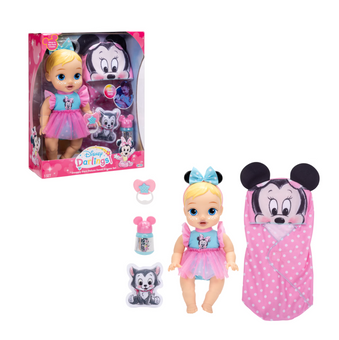 Disney Darlings Snuggly Stars Feature Baby Doll Minnie Mouse Toy New with Tag