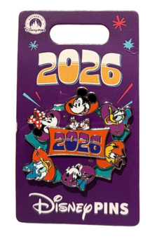 Disney Parks 2026 Mickey Mouse and Friends Spinning Pin New With Card