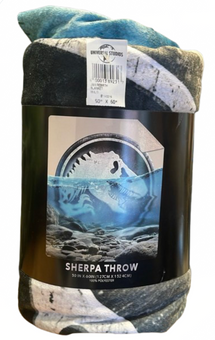 Universal Studios Jurassic World Rebirth Sherpa Throw Blanket Plaid New With Tag