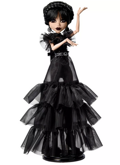 Monster High x Wednesday Collectible Rave'N Wednesday Doll in Black Gown New