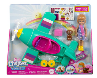 Barbie Chelsea Can Be… Plane Doll & Playset, 2-Seater Aircraft Toy New with Box