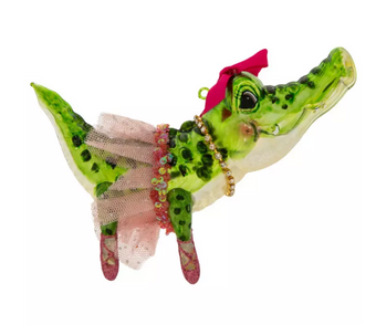 Robert Stanley Ballet Crocodile Tutu Glass Christmas Ornament New with Tag