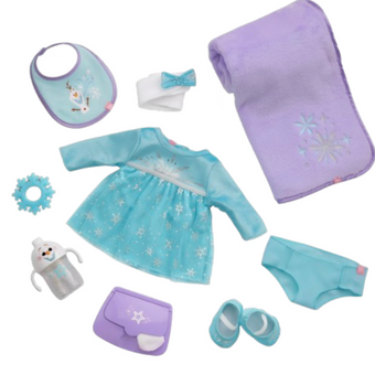 American Girl Disney Frozen Elsa Cuddle & Care Set with Bitty Baby Doll New Box