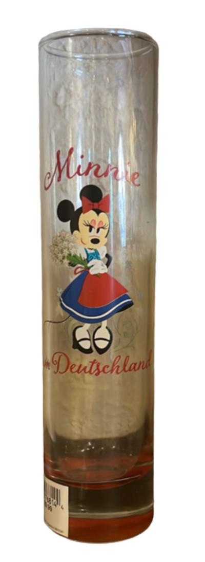 Disney Parks Epcot Germany Minnie Mouse Glass Vase New With Tag