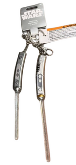 Disney Parks Star Wars Ahsoka Tano Lightsaber Set Keychain New With Card