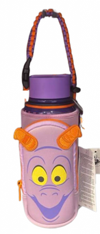 Disney Parks Figment Purple Face Water Bottle With Bag Holder New With Tag