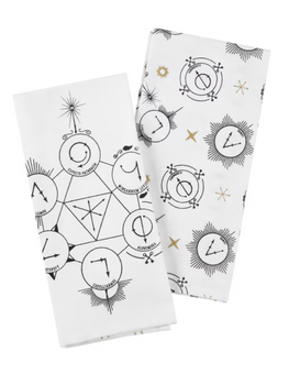 Universal Studios Harry Potter Magical Spells Tea Towel Set New With Tag