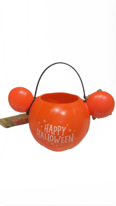 Disney Parks Halloween Minnie Mini Pumpkin Bucket with Gummi Candy Corn New