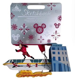 Disney Parks Contemporary Resort Incredibles Monorail Christmas Ornament New