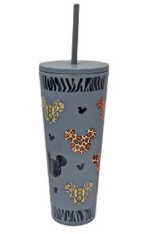 Disney Parks Tumbler Animal Kingdom Animal Print Mickey Icons New With Tag