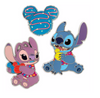 Disney Parks Stitch and Angel Attacks Snacks March Macaron Pin Set New With Card