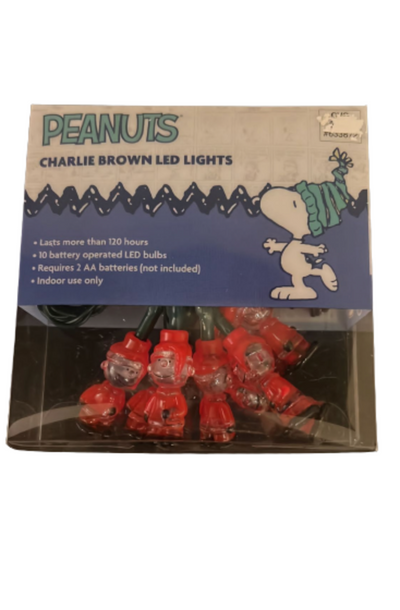 Peanuts Charlie Brown Holiday Christmas Led Lights Set New with Box