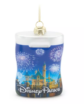 Disney Parks Shopping Bag Glass Christmas Ornament New with Tag