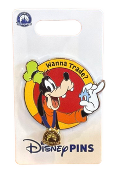 Disney Parks Wanna Trade? Trader Goofy Pin New With Card