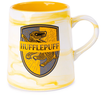 Universal Studios Harry Potter Hufflepuff Ornate Emblem Coffee Mug New W Tag