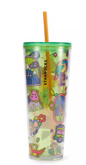 Disney Parks WDW Animal Kingdom Starbucks Tumbler Mystery Pin Blind New With Tag