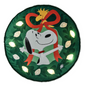 Hallmark Peanuts Snoopy Christmas Wreath Light-Up Pillow New with Tag