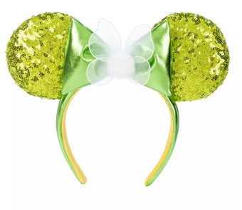 Disney Parks Tinker Bell Sequined Ear Headband Adults – Peter Pan New with Tag