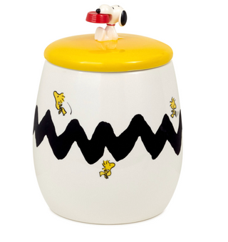 Hallmark Peanuts Snoopy and Woodstock Cookie Jar With Sound New with Tag