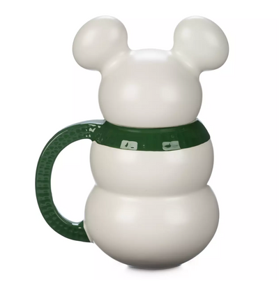 Disney Parks Mickey Snowman Christmas Holiday Coffee Mug New