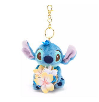 Disney Stitch Summertime Plush Keychain Bag Charm New with Tag