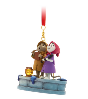 Disney The Rescuers Bernard Miss Bianca Light up Sketchbook Christmas Ornament N