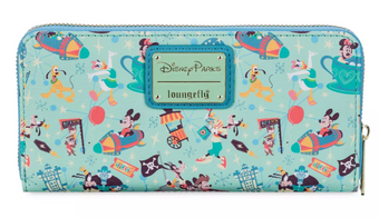 Disney Parks Mickey Mouse & Friends ''Play in the Park'' Loungefly Wallet New