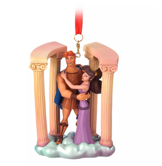 Disney Parks Hercules and Megara Sketchbook Christmas Tree Ornament New with Tag
