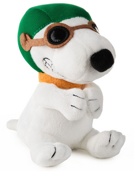 Hallmark Peanuts Snoopy as the Flying Ace Zip-Along Plush Toy New With Tag