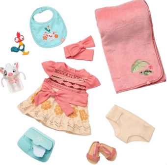 American Girl Disney Moana Cuddle & Care Set with Bitty Baby Doll New with Box