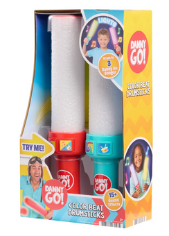 Danny Go! Color Beat Drumsticks Light-Up Musical Drumsticks Toy New With Tag