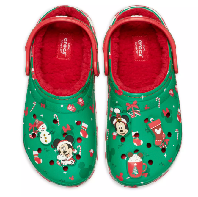 Disney Parks Mickey and Minnie Mouse Holiday Clogs Crocs M11 New With Tag