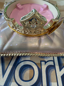 Bath and Body Works Disney Princess Aurora Crown Pedestal 3-Wick Candle Holder N