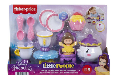 Fisher-Price Little People Disney Princess Time for Tea with Belle Toy New w Box