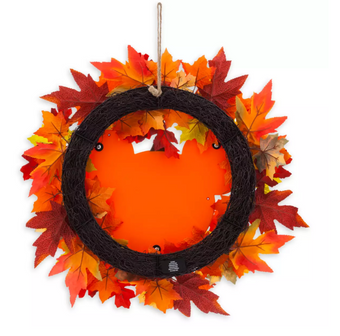 Disney Parks Halloween Mickey Mouse Wreath New With Tag