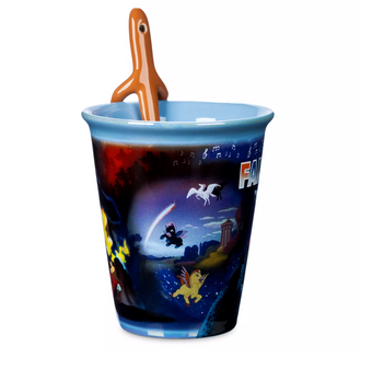 Disney Parks Fantasia 85th Anniversary Ceramic Coffee Mug With Spoon New