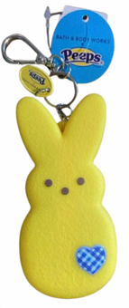 Bath and Body Works Peeps Yellow Bunny Pocket * Bac Holder Keychain New