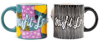 Disney Nightmare Before Christmas Jack & Sally Sculpted Ceramic Mugs Set of 2 NE