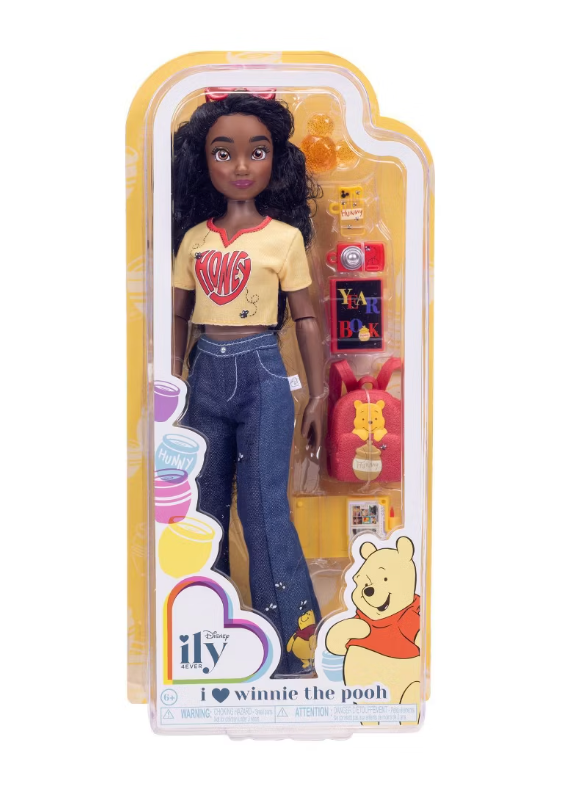 Disney ILY 4ever 12.5" Pooh Doll Black Hair/Brown Eyes Toy New With Box