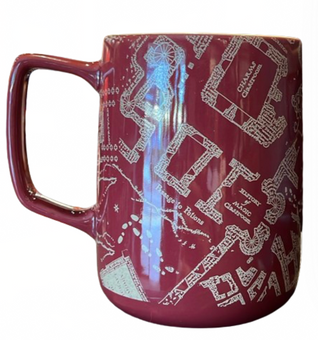 Universal Studios Wizarding World Harry Potter Map Red Coffee Mug New With Tag