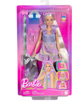 Barbie Fun Fancy Blonde 11" Fashion Doll with Extra Long Hair and 2 Looks New
