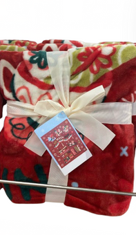 Disney Parks So Much Fun It Is To Ride Holiday Christmas Throw Blanket New w Tag